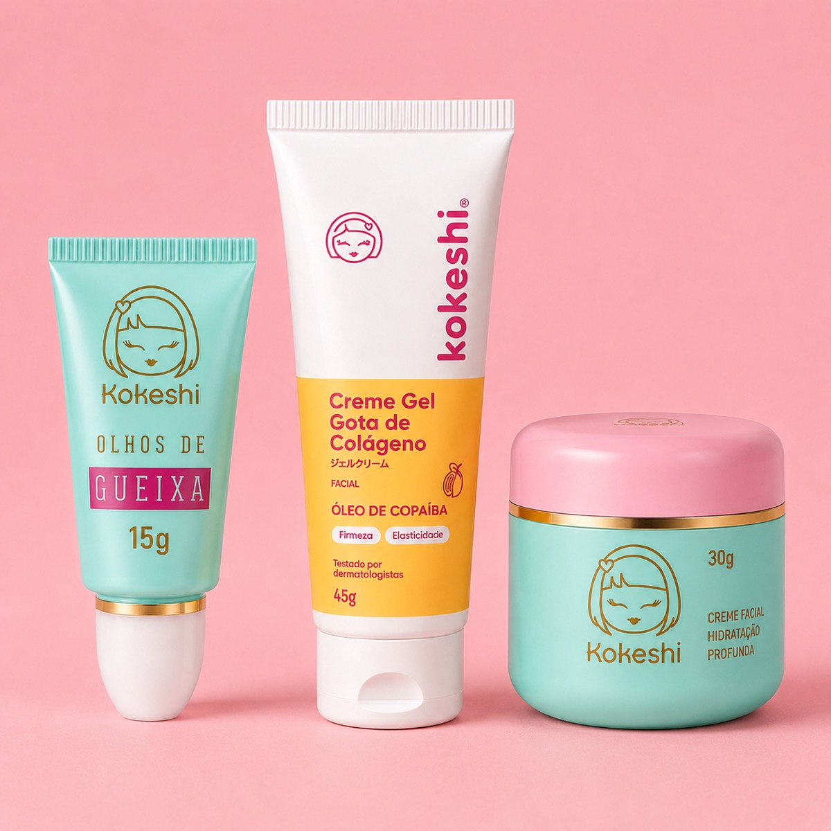 Olhos de Gueixa, Creme Gel Gota de Colágeno e Pele de Porcelana