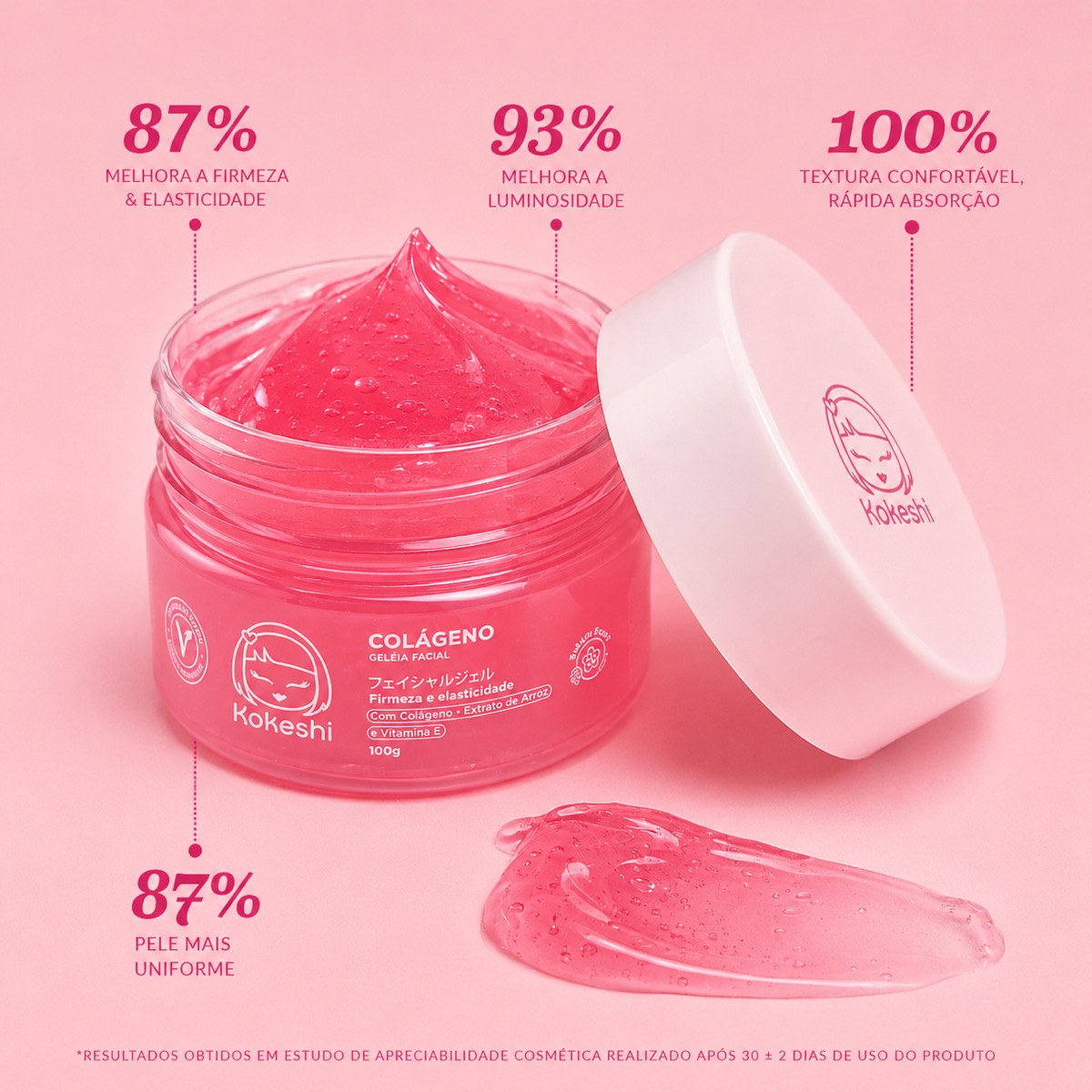 Colágeno Geléia Facial 100g — firmeza e elasticidade
